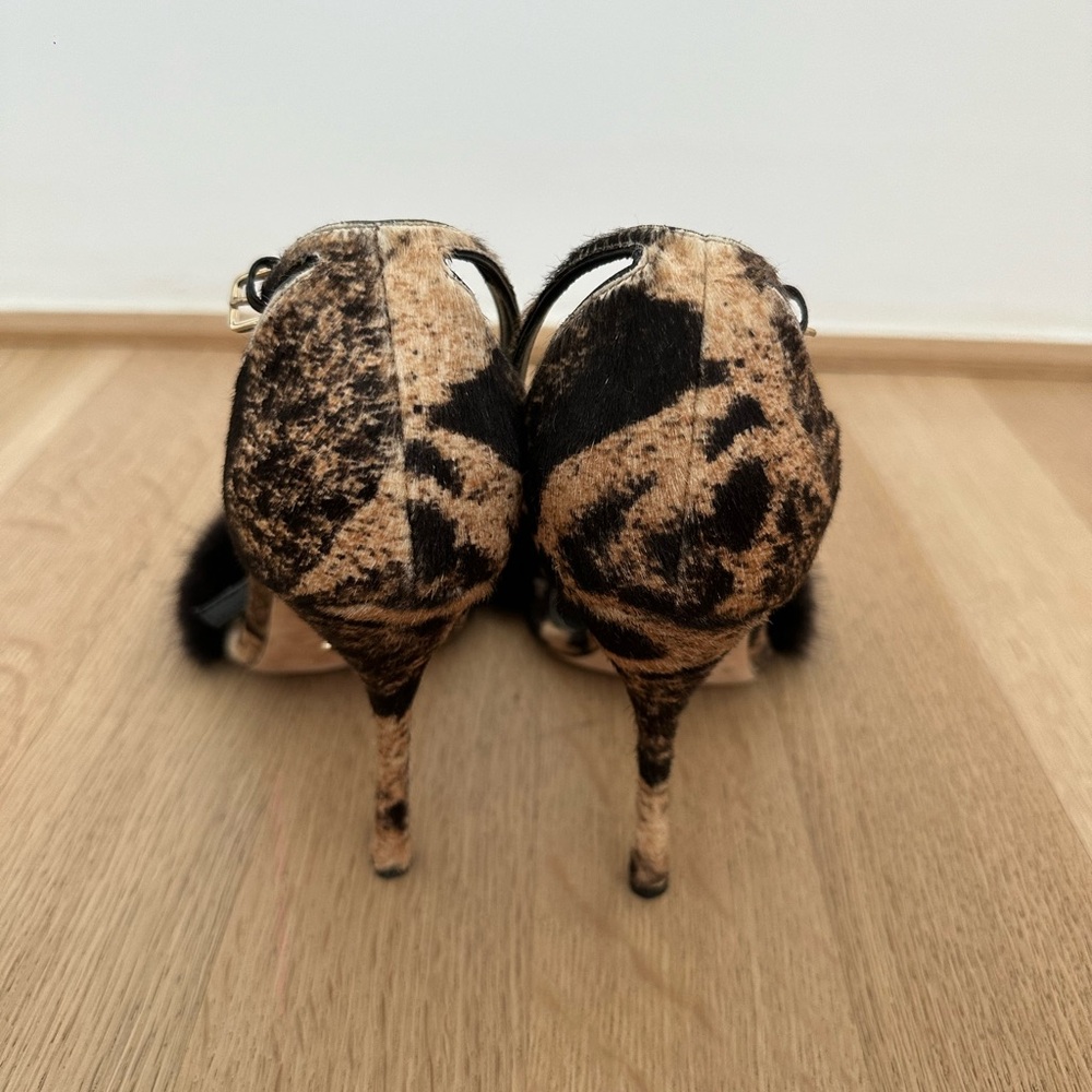 Sergio Rossi Leopard and Mink sandals - Picture 3 of 5